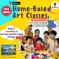 22 Feb, 4.30pm (Melville Park ,Simei ) OPEN HOUSE Home-based Art Trial Class for 4 to 6 years old